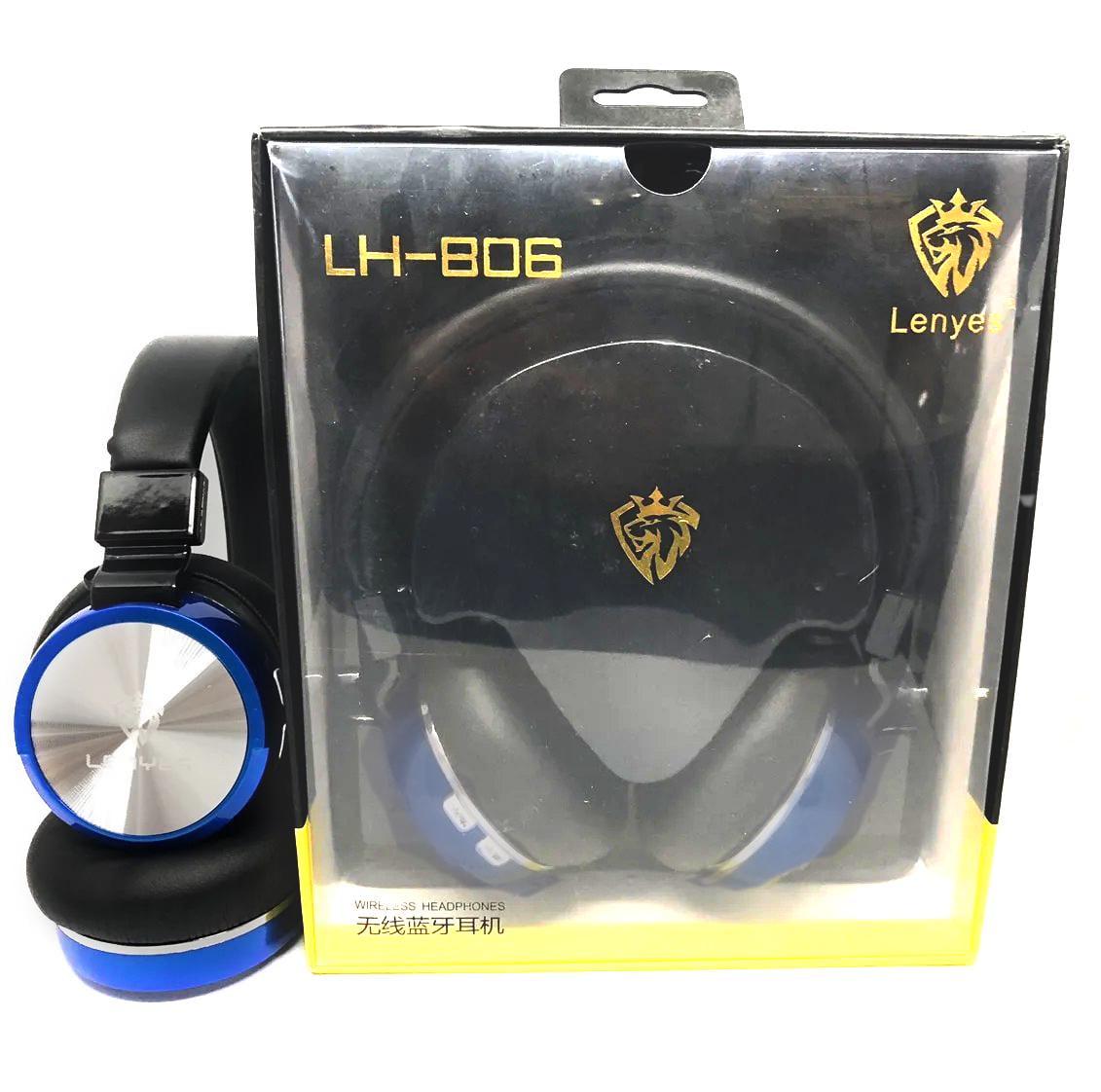 Наушники Lenyes LH-806 беспроводные Bluetooth Черный/Синий