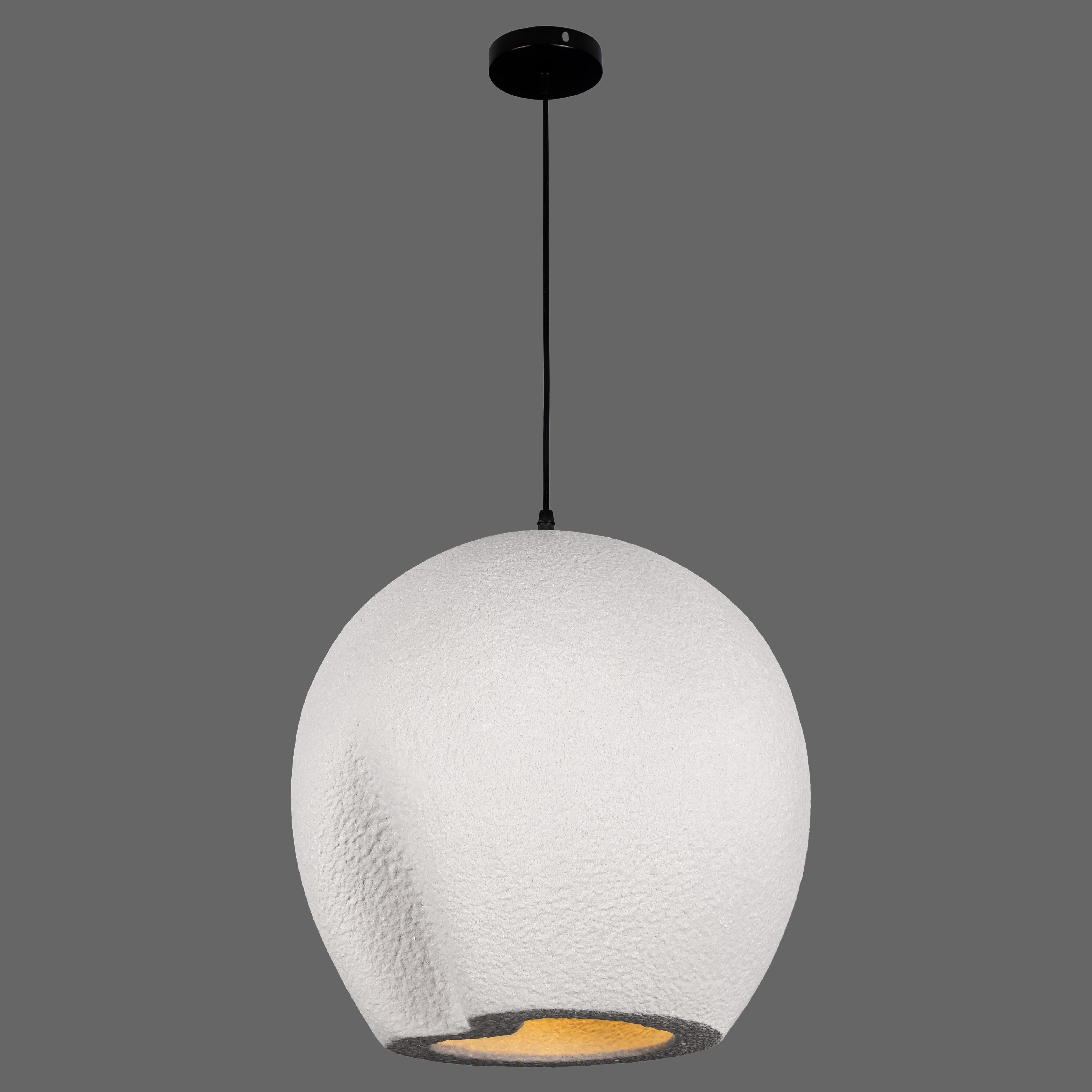 Подвесной светильник гипсовый Wabi-Sabi 40 см (909-XL3564 (400) GREY)
