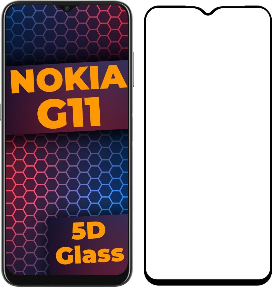 Скло 5D Nokia G11 захисне Full Glue Black (28652)