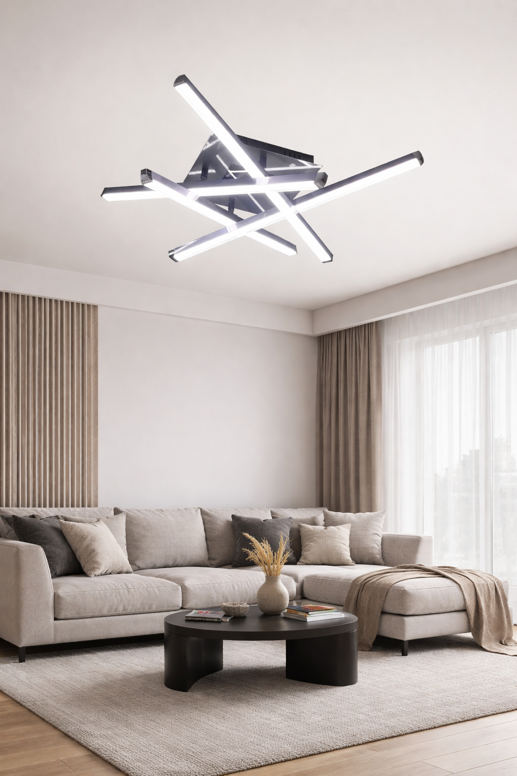 Люстра Strato Lux LED 3 режима 65W (20311/4BK)