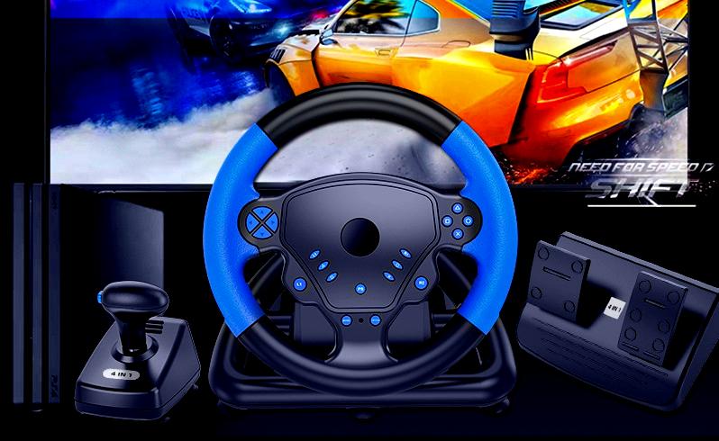 Ігрове кермо з коробкою передач педалями газу та гальма (23572059) - фото 5