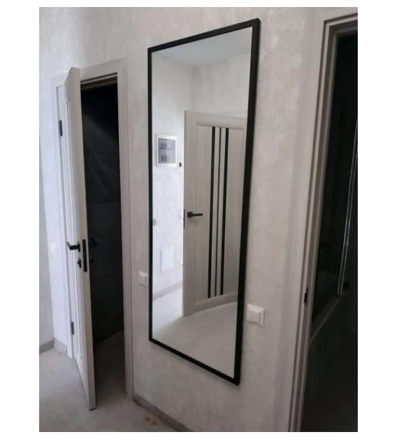 Дзеркало настінне 2290 в повний зріст в тонкій рамі 1800х800 мм Чорний (29367124) - фото 5 Дзеркало настінне 2290 в повний зріст в тонкій рамі 1800х800 мм Чорний (29367124) - фото 5