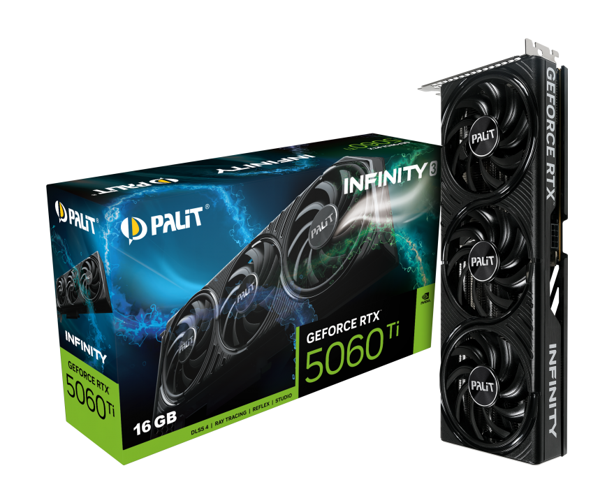 Видеокарта RTX 5060 Ti 16GB GDDR7 Infinity 3 Palit (NE7506T019T1-GB2061S)