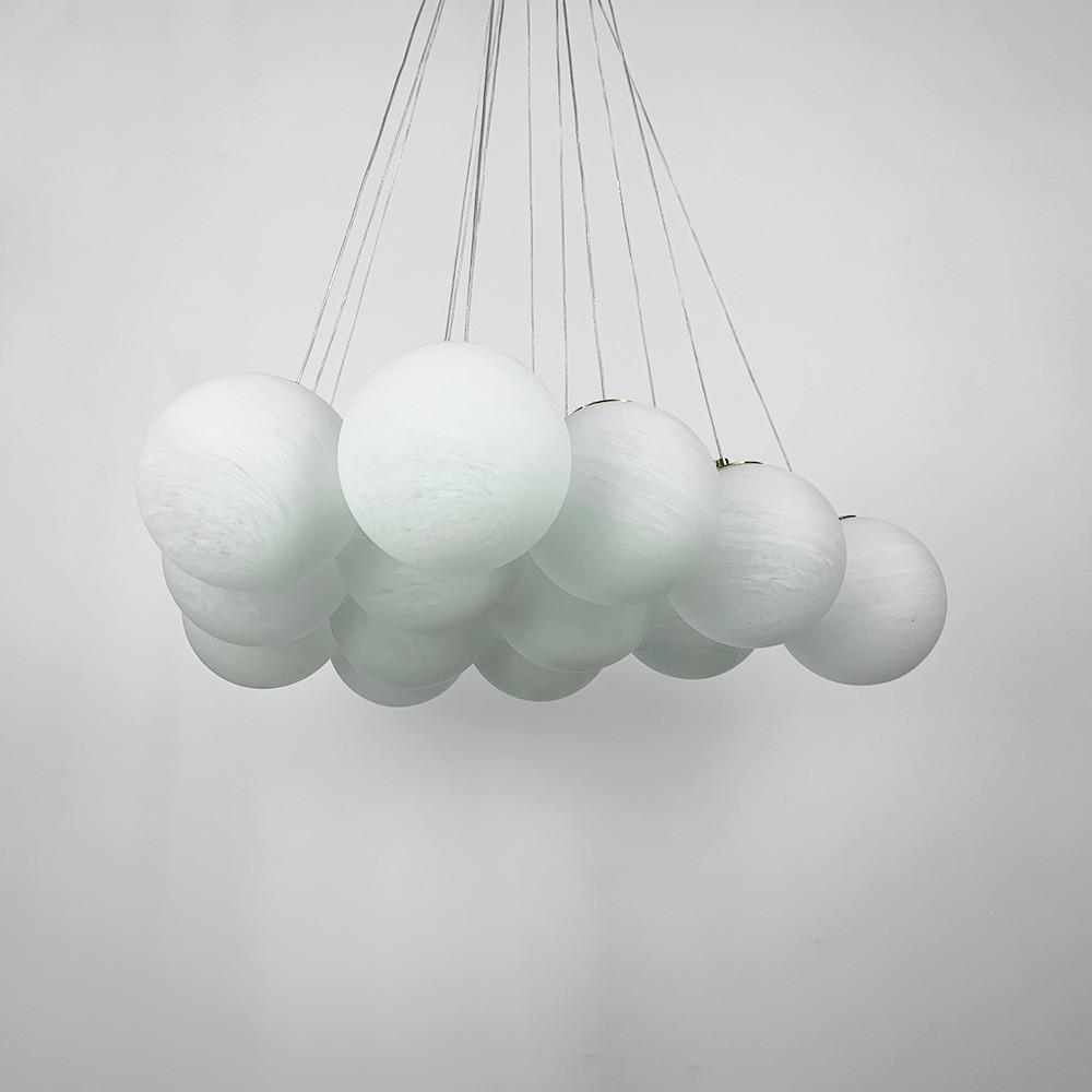 Люстра-пучок на 13 белых мраморных плафонах (MJ 141/13 AB+WT) - фото 6 Люстра-пучок на 13 белых мраморных плафонах (MJ 141/13 AB+WT) - фото 6