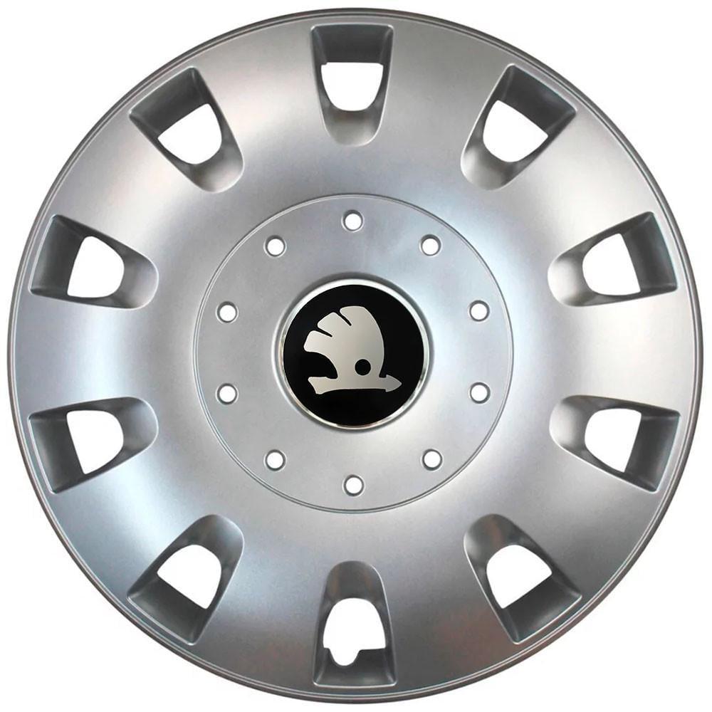 Колпаки SJS с логотипом Skoda 401 R16 4 шт. Серебряный (31008905)
