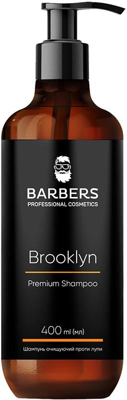 Шампунь для чоловіків BARBERS Brooklyn проти лупи з ментолом, пантенолом і протеїнами пшениці 400 мл (53662) - фото 2