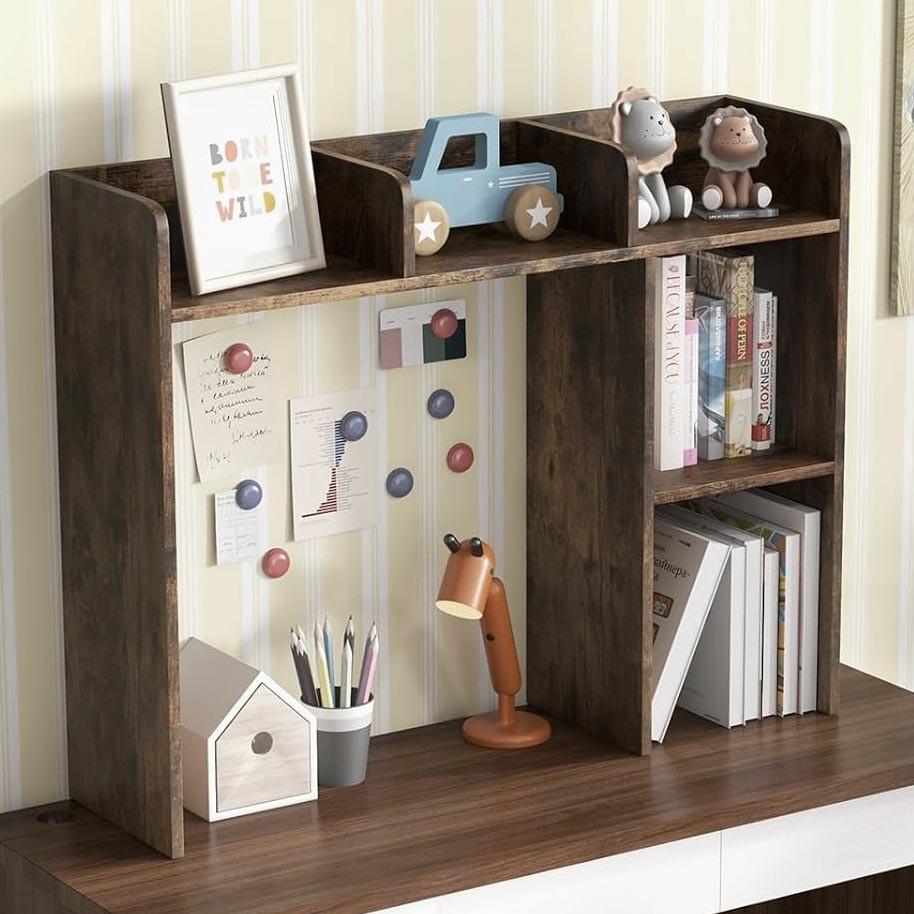 Полка-надстройка настольная из дерева Мирелин сепия (АКД-005508)