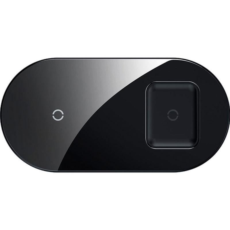 Пристрій бездротовий зарядний Baseus Simple WXJK-01 2в1 Phone/Pods 18W Black