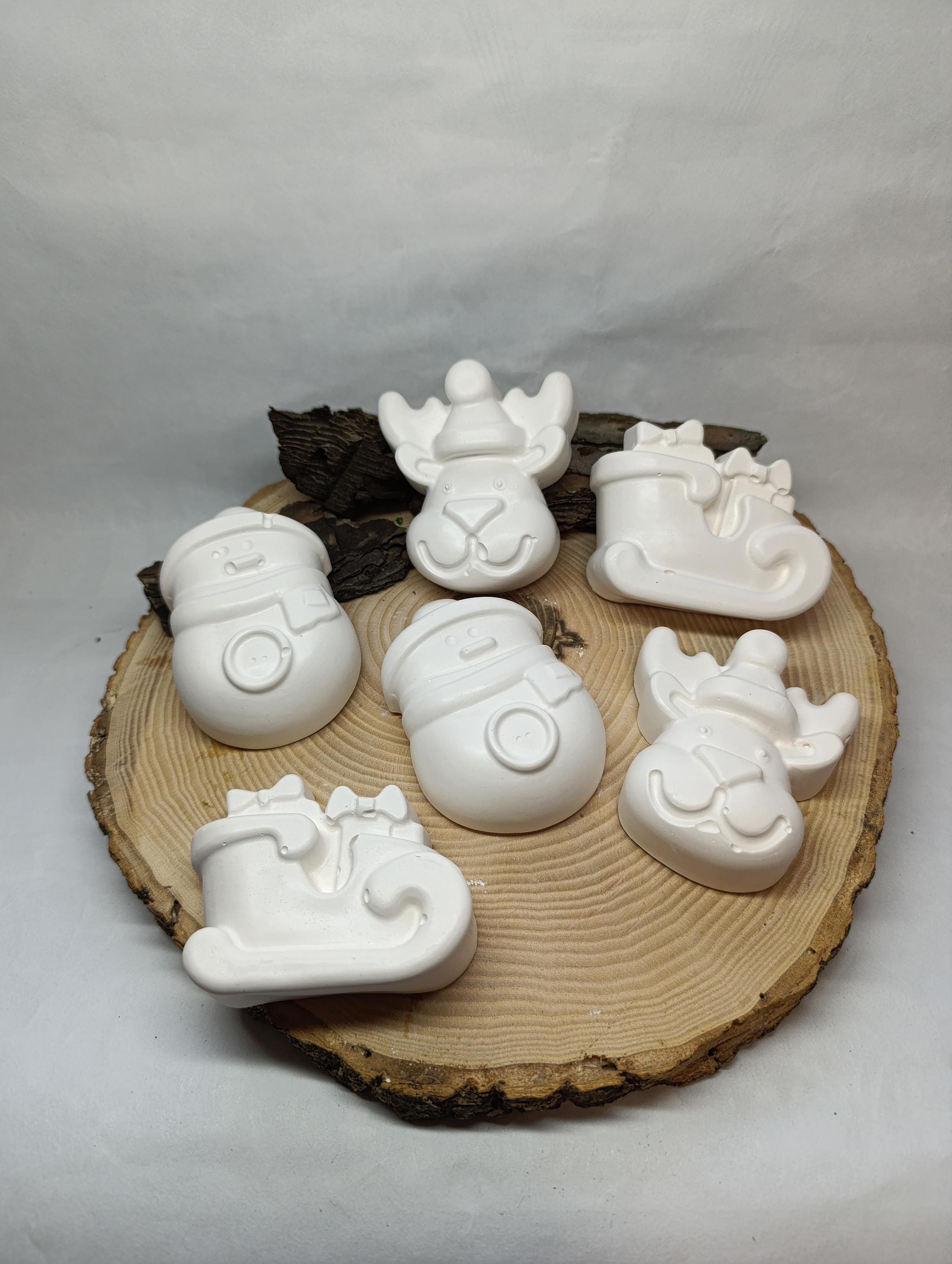 Набір гіпсових 3D розмальовок Різдво 6 шт.