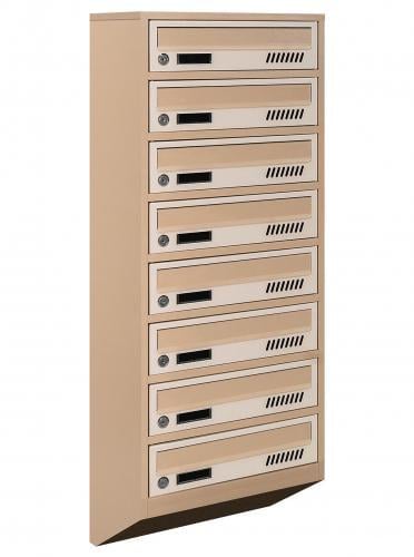 Почтовый ящик Галиндустрия E1-08-А металлический многосекционный на 8 квартир Бежевый (132-119-000004677)