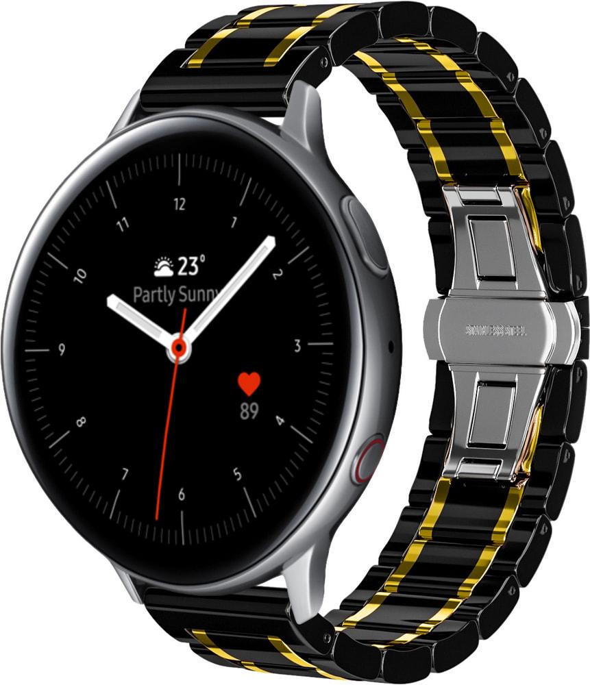 Ремешок керамический Ceramo для Galaxy Watch Active 2 40/44 мм Black/Gold (28730-02)