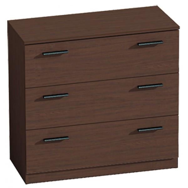 Комод Комфорт Мебель з ДСП 3 висувних ящика 955x910x445 мм Венге (36607) - фото 1