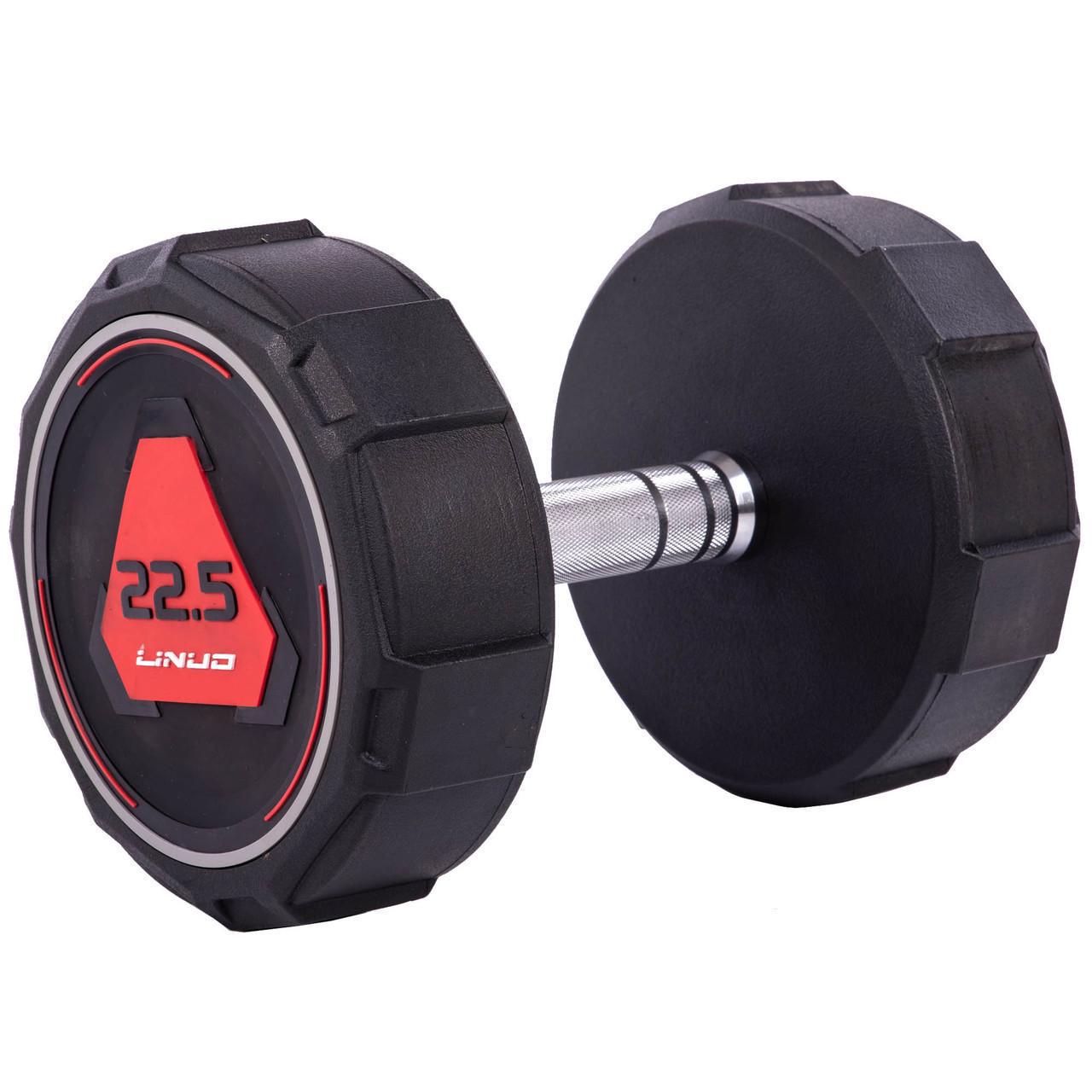 Гантель цільна LI NUO TA-3618-22_5 з поліуретановим покриттям 22,5 кг (2532854865) - фото 1