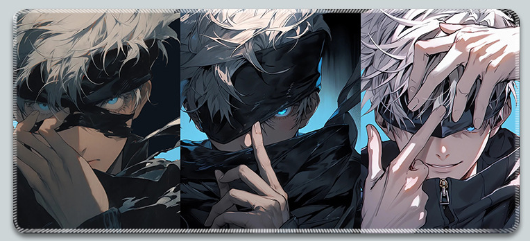 Килимок для мишки з Аніме принтом Jujutsu Kaisen Сатору Годжо 800х300х3 мм (0311)