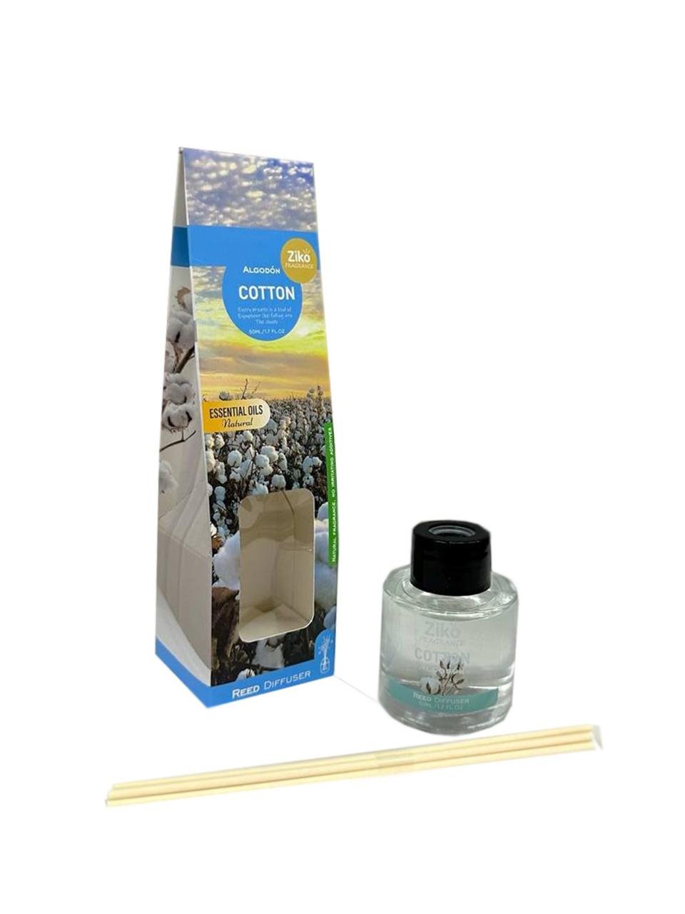 Аромадифузор Ziko Хлопок с ротанговыми палочками 50 мл Прозрачный (6598)