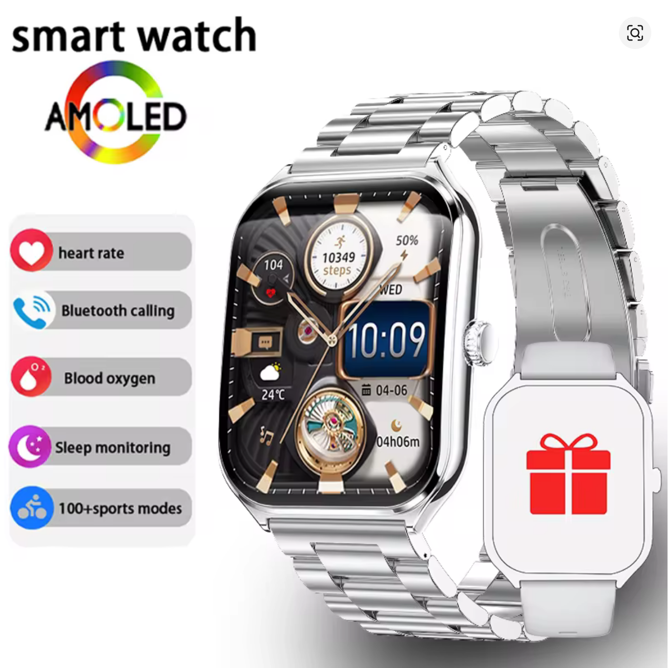 Смарт-часы FitCloudPro MT61 AMOLED Silver - фото 2