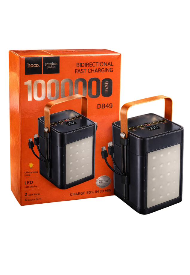 Аккумулятор портативный Power Bank Hoco DB49 Action 22.5W 100000 mAh QC3.0 PD20W (DB49)