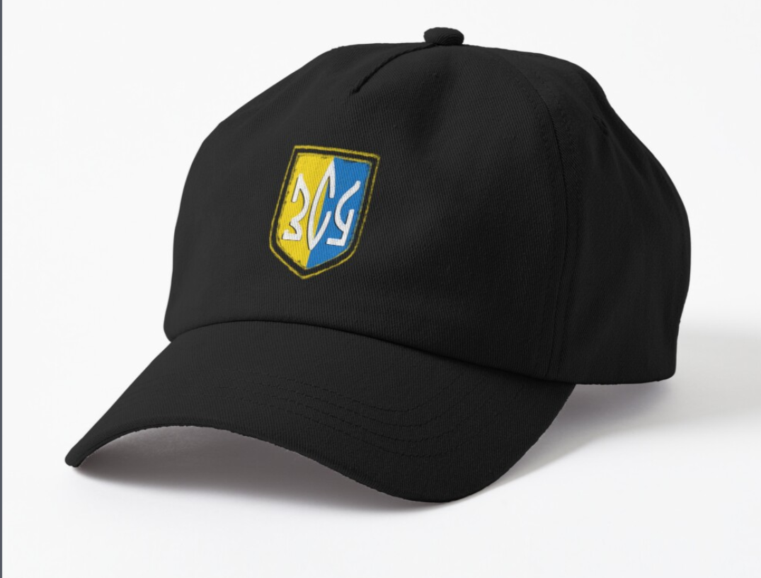 Кепка унисекс Malfini с патриотическим принтом ЗСУ тризуб Украина Черный (УКР188К-1668025201)