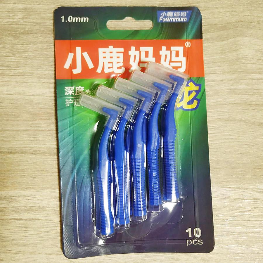 Щітки для міжзубних проміжків Fawnmum Interdental Brush L-shape 1,0 мм 10 шт. - фото 2