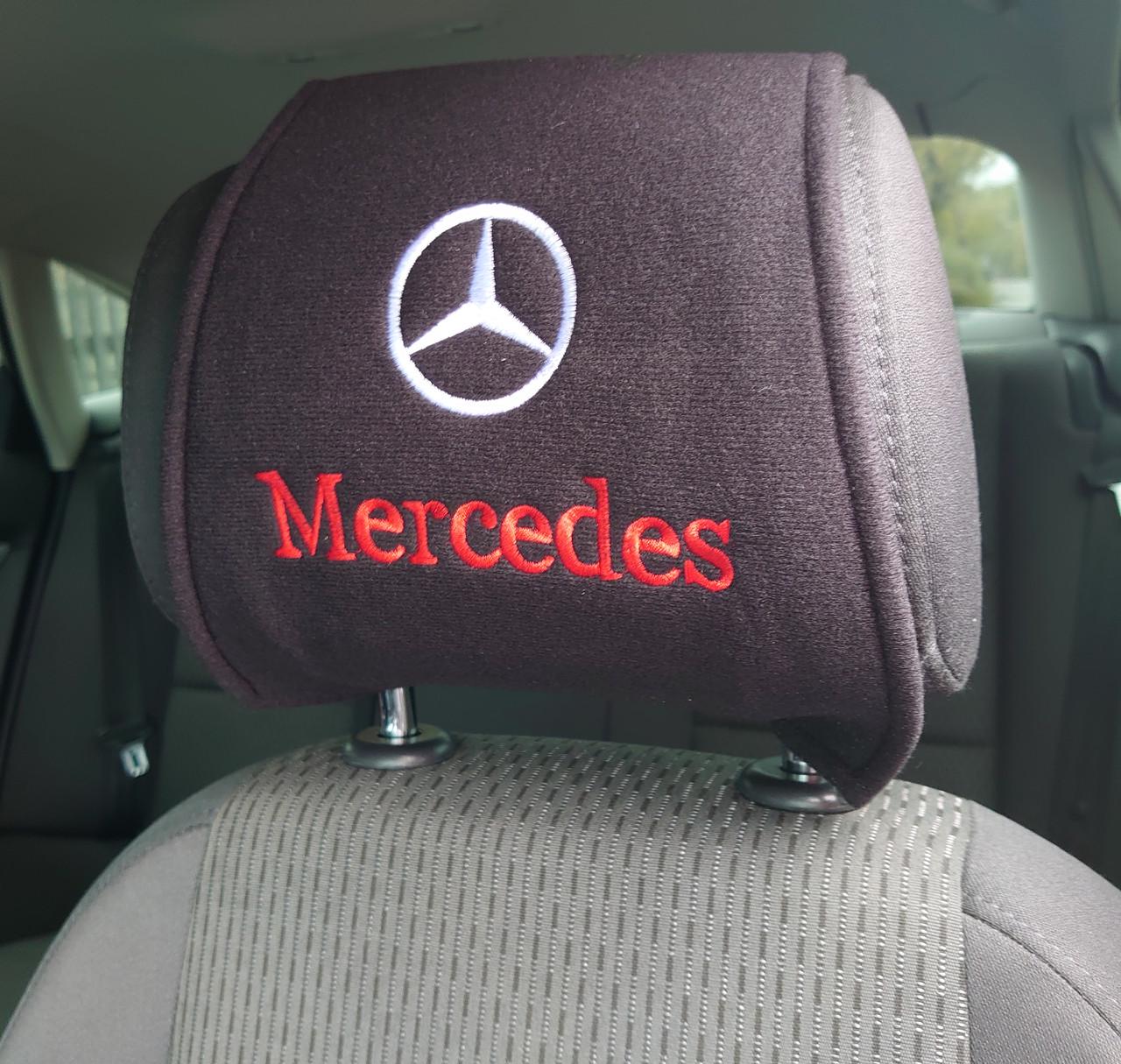 Чехол на подголовник с логотипом Mercedes 2 шт. (2190171012)