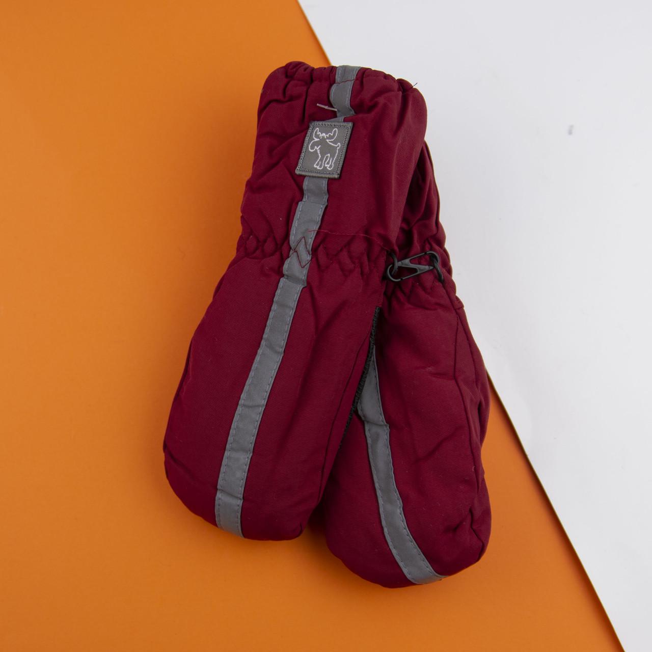 Варежки болоневые лыжные подростковые на резинке Лось 22-12-45 Темно-красный (DR009832 Варежки болоневые лыжные подростковые на резинке Лось 22-12-45 Темно-красный (DR009832