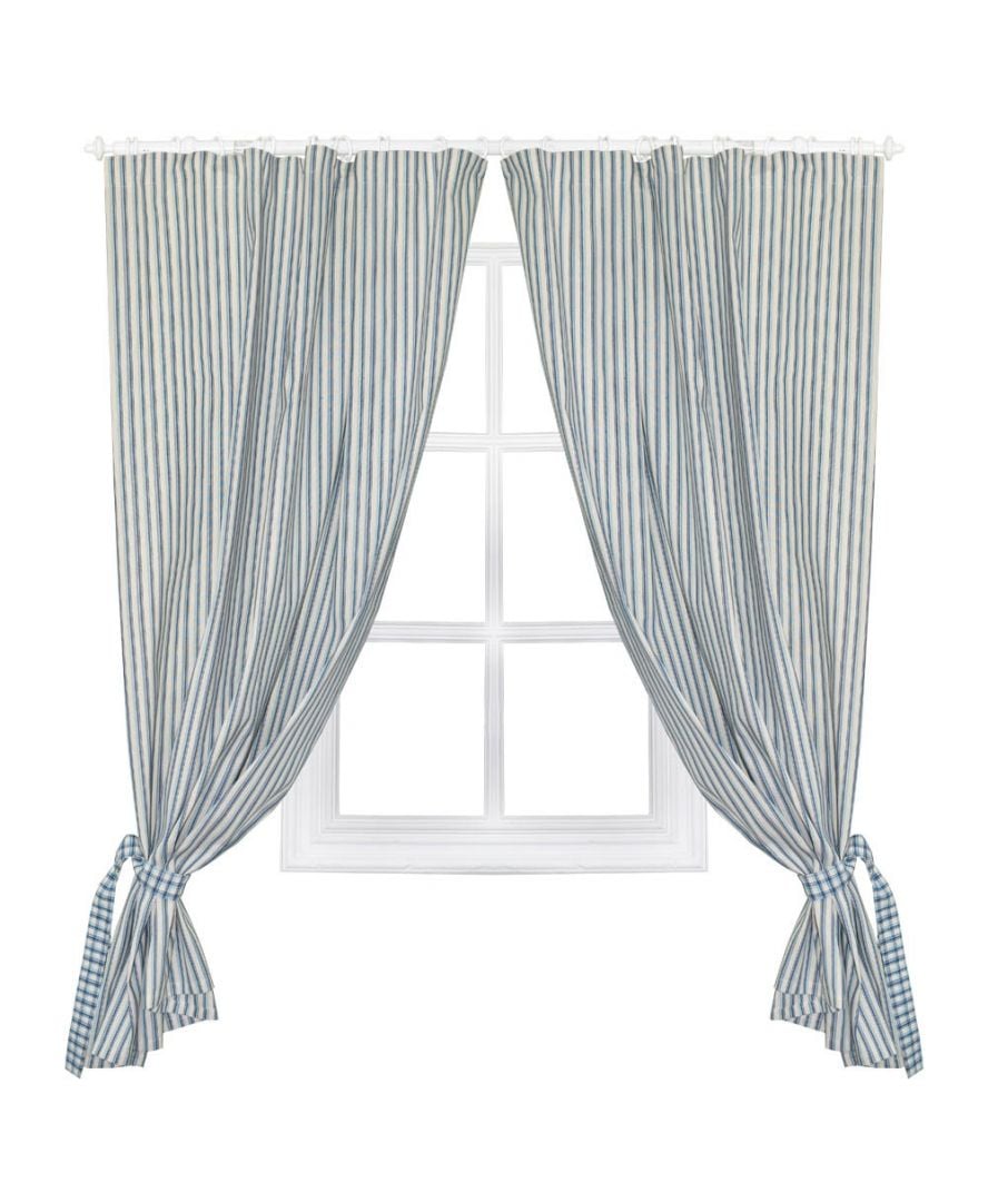 Комплект штор Кантри 250х200 см 2 шт Синяя полоска