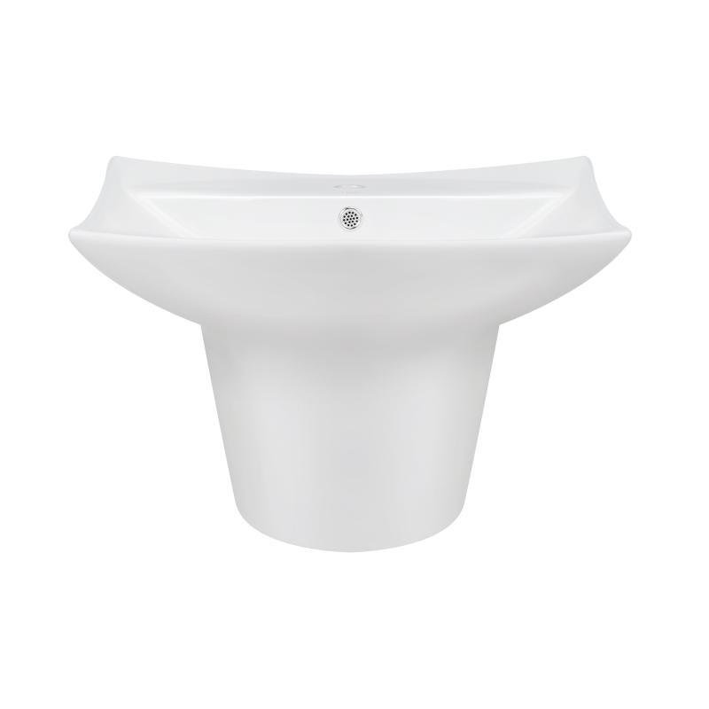 Раковина подвесная моноблок Q-tap Presto с донным клапаном White (QT2411G822W)