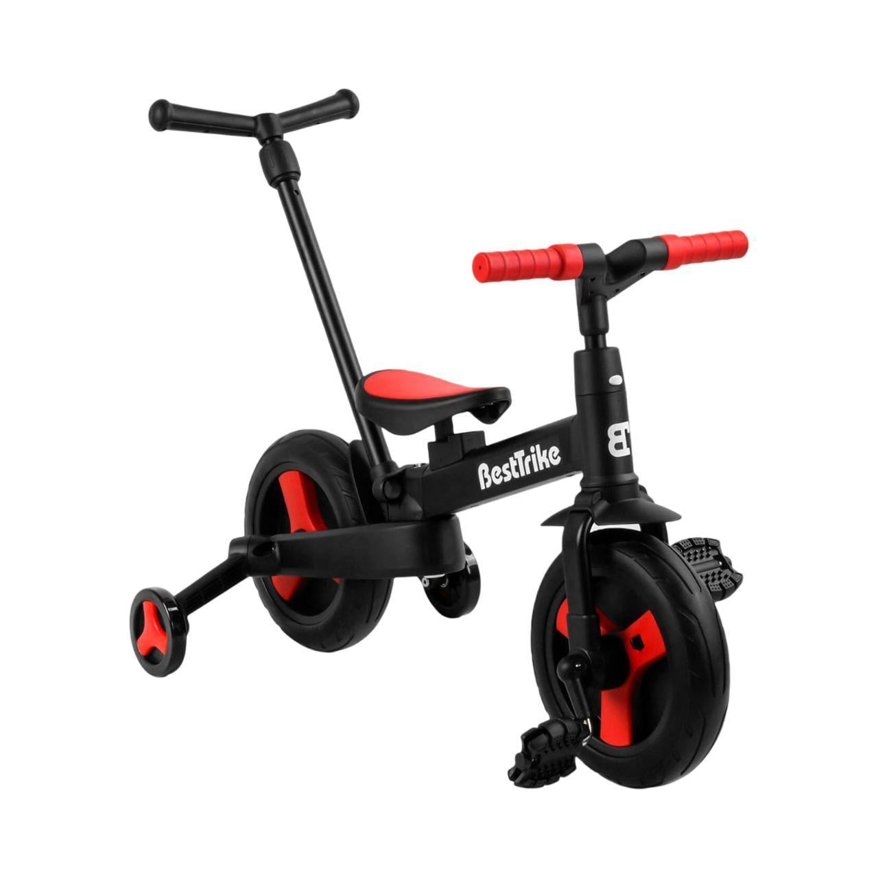 Велосипед-трансформер Best Trike 23031 1 колеса PU 10" родительская ручка/съемные педали Черный (25397864)