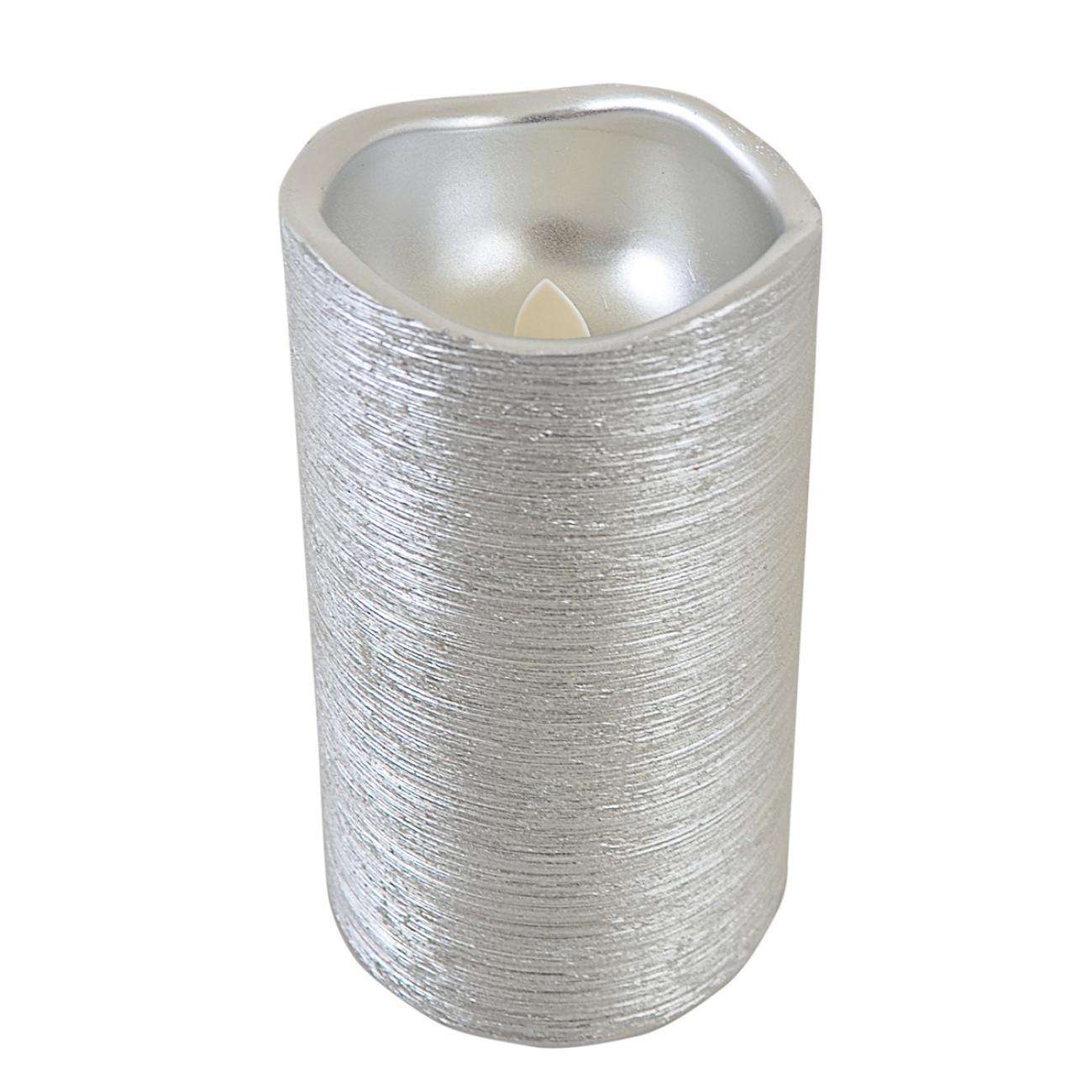 Свеча Yes! Fun LED 7,5х15 см восковая Серебряный (0710364)