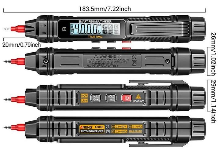 Мультиметр цифровой ANENG A3005 для измерения напряжения и сопротивления (MMANDA3005) - фото 8