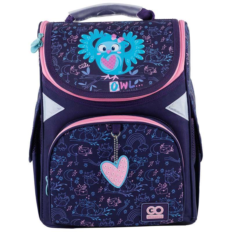 Рюкзак каркасний GoPack Education Pretty Owl 34x26x13 см 11 л Синій (GO24-5001S-2)