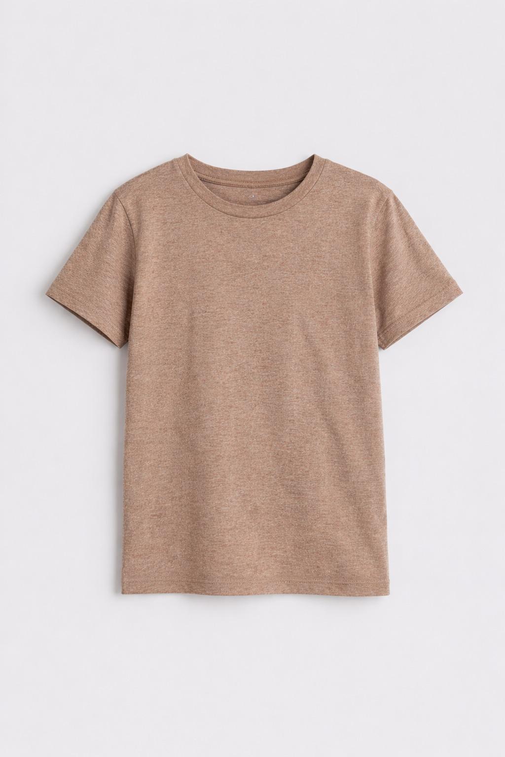 Футболка 134-140 см Бежевый меланж (568593)