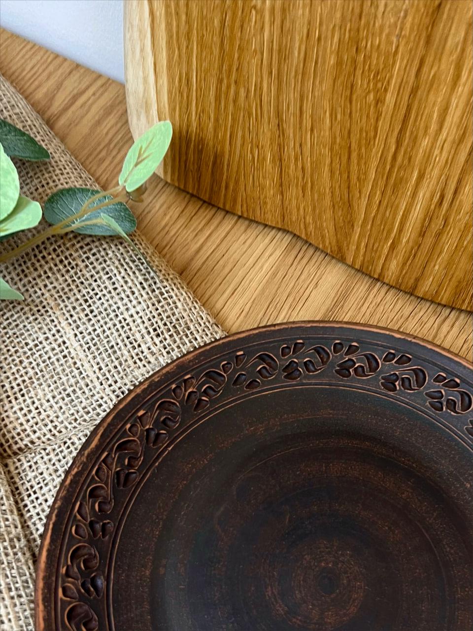 Тарілка керамічна керамічна різьблена декор 21 см (3000-5) - фото 5 Тарілка керамічна керамічна різьблена декор 21 см (3000-5) - фото 5