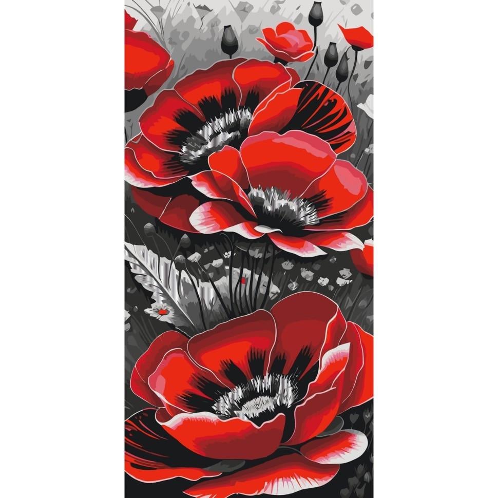 Картина по номерам ART CRAFT Красные маки 40x80 см Разноцветный (PM-194-K-1511)
