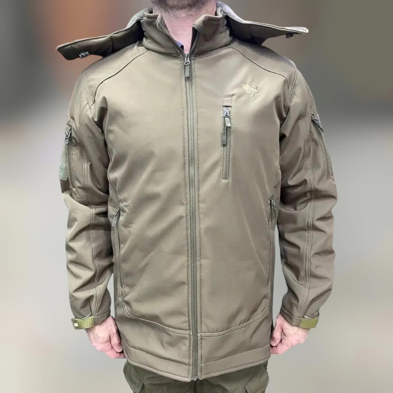 Куртка на флісі Wolftrap Softshell L Олива (242358)