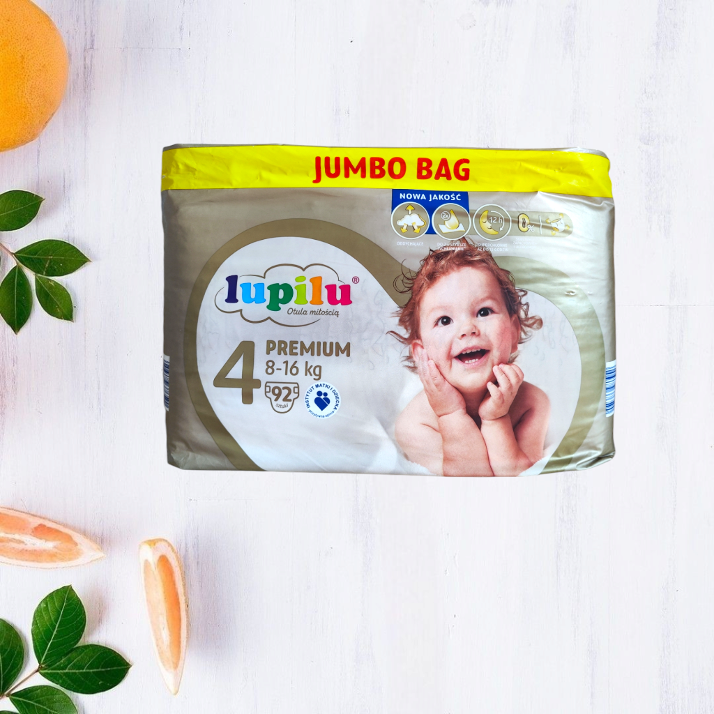 Підгузки Lupilu Premium Jumbo Bag 4 8-16 кг 92 шт.