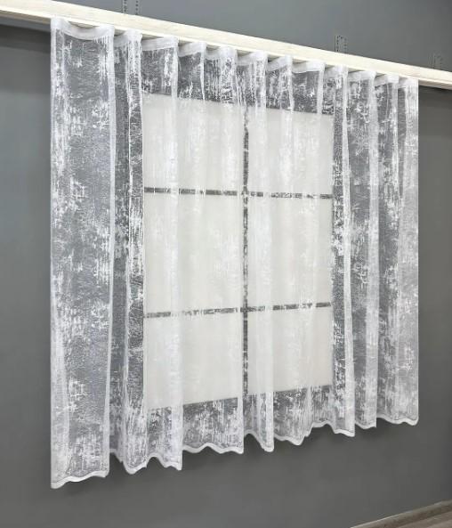 Тюль из жаккарда высотой 1,6 м Белый (1860т) - фото 5 Тюль из жаккарда высотой 1,6 м Белый (1860т) - фото 5