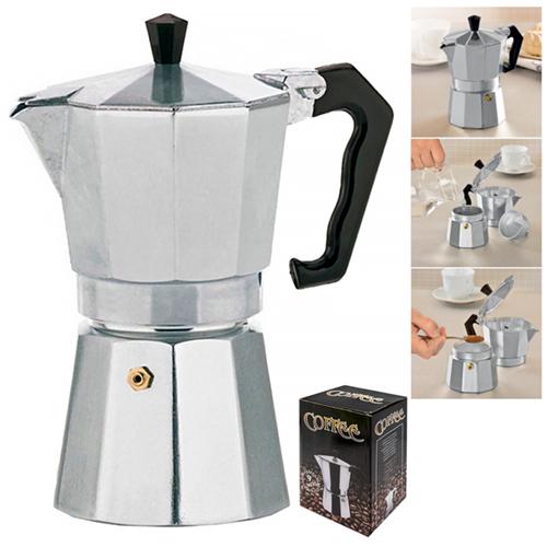 Кофеварка гейзерного типа Stenson Retro для 9 чашек алюминий 450 мл Серебряный (620449) - фото 2