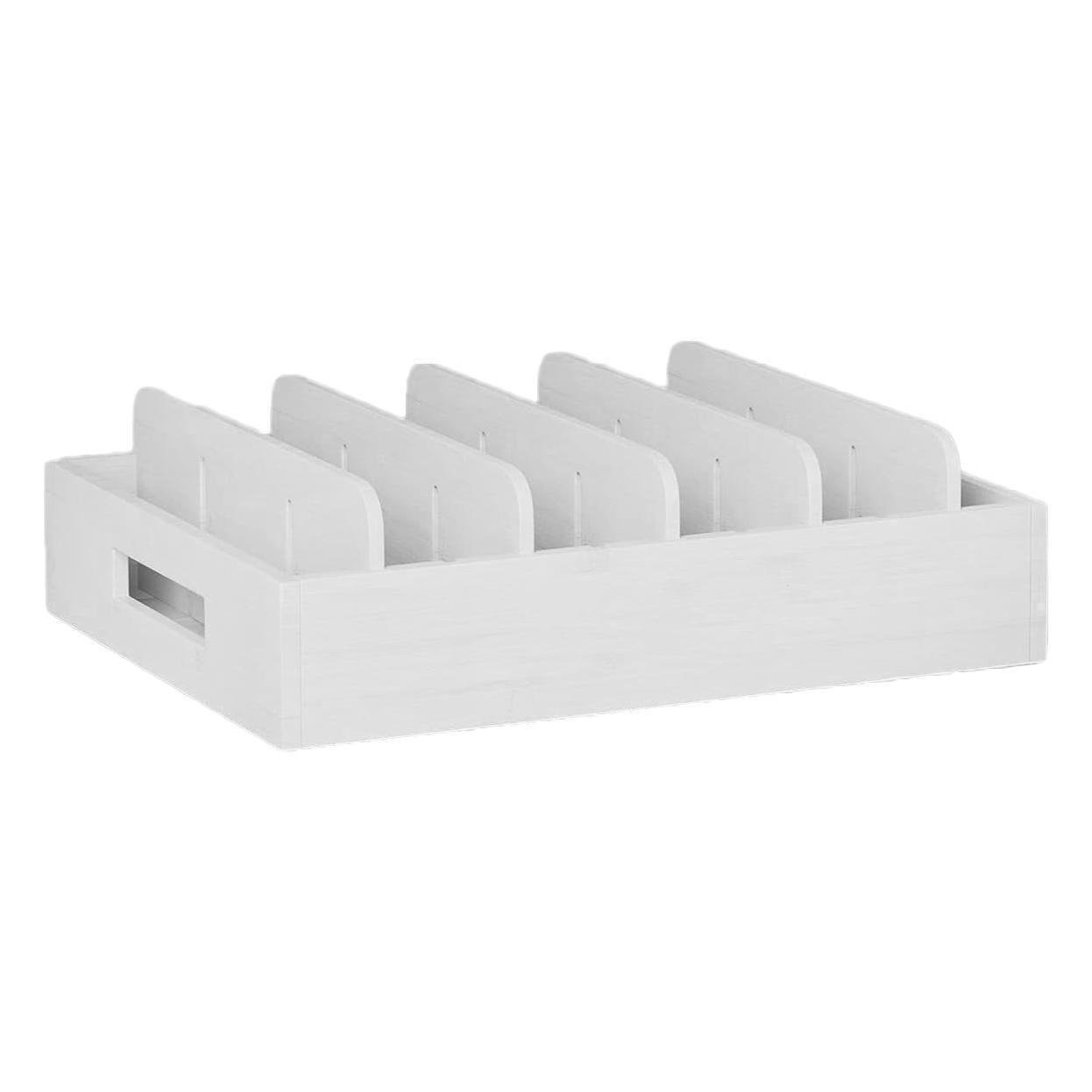 Подставка-органайзер кухонная для крышек деревянная Белый (17841000)