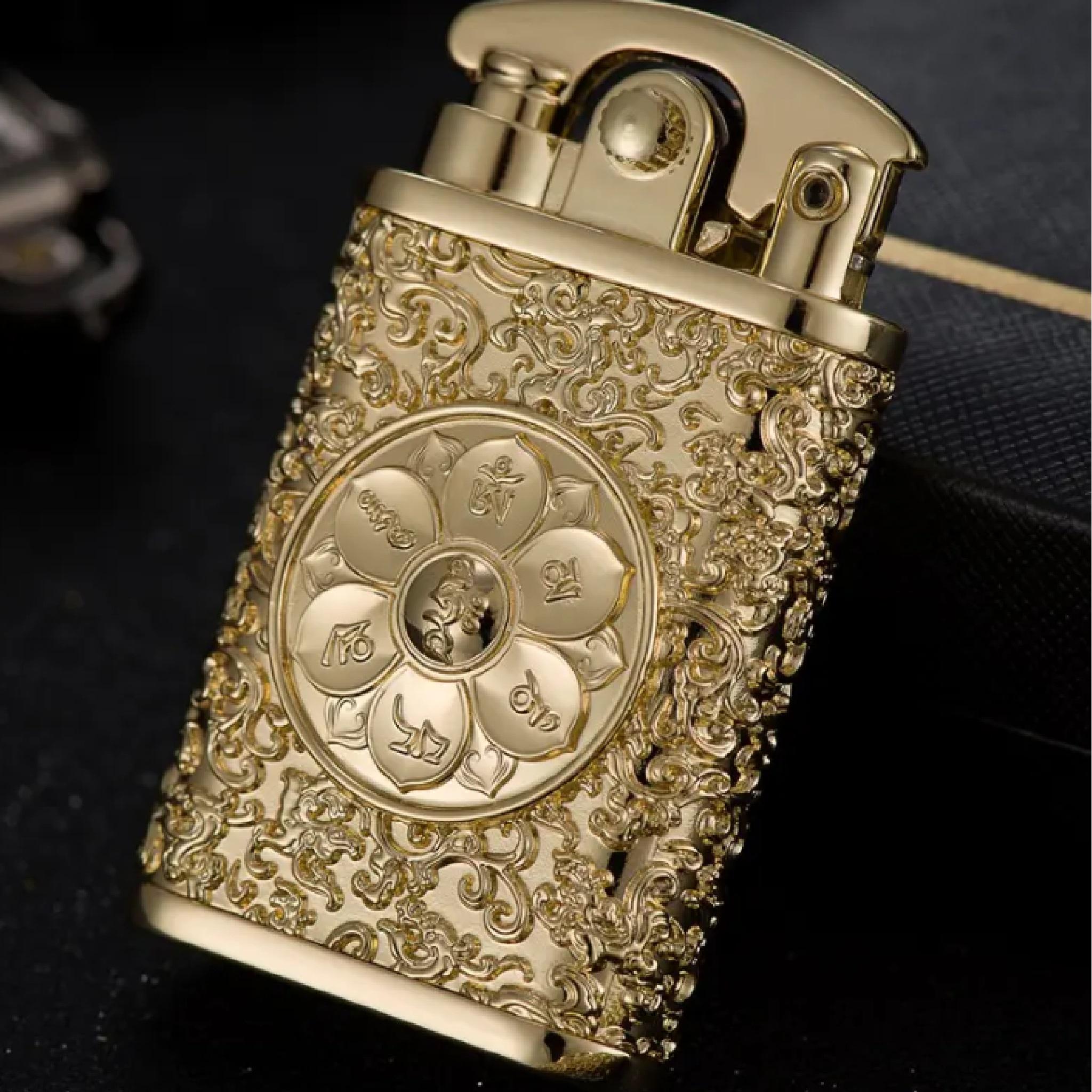 Зажигалка бензиновая Zorro Petal BS-Z592 в подарочной упаковке Gold (23358285)