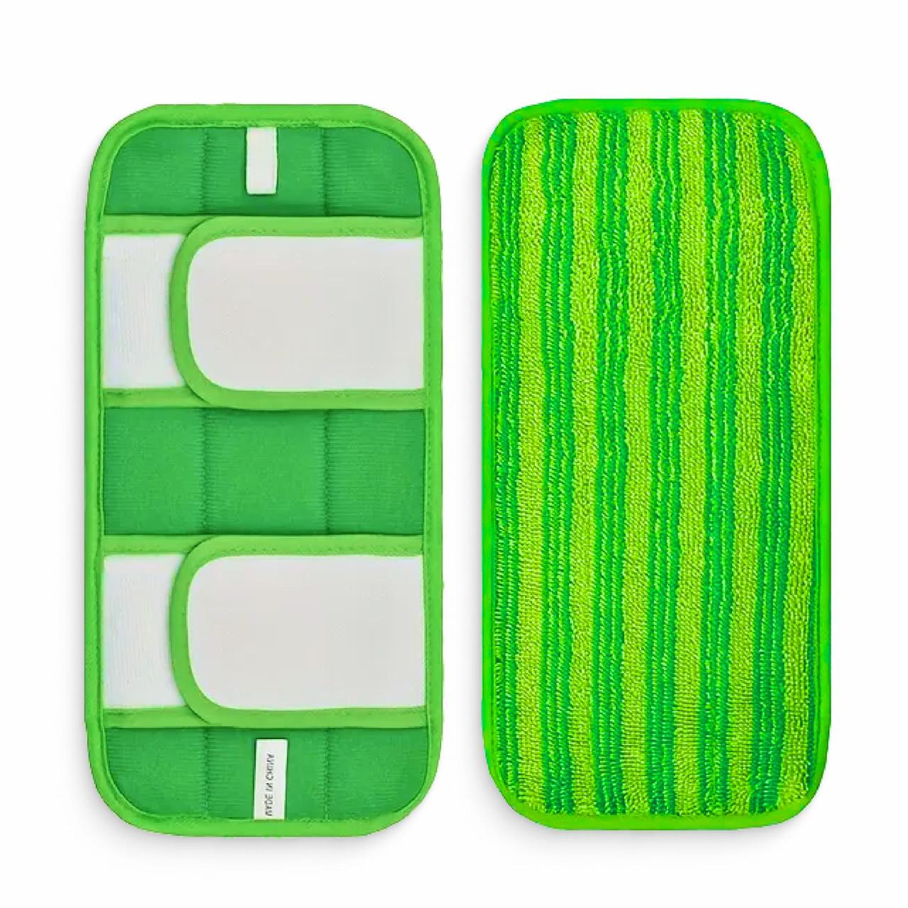 Набор сменных махровых насадок для швабры 28,5х14 см 2 шт. Зеленый (2551201217)