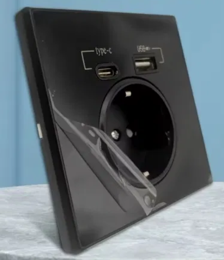 Розетка 220В с заземлением Type-C/USB 2100мА (28209011) - фото 3 Розетка 220В с заземлением Type-C/USB 2100мА (28209011) - фото 3