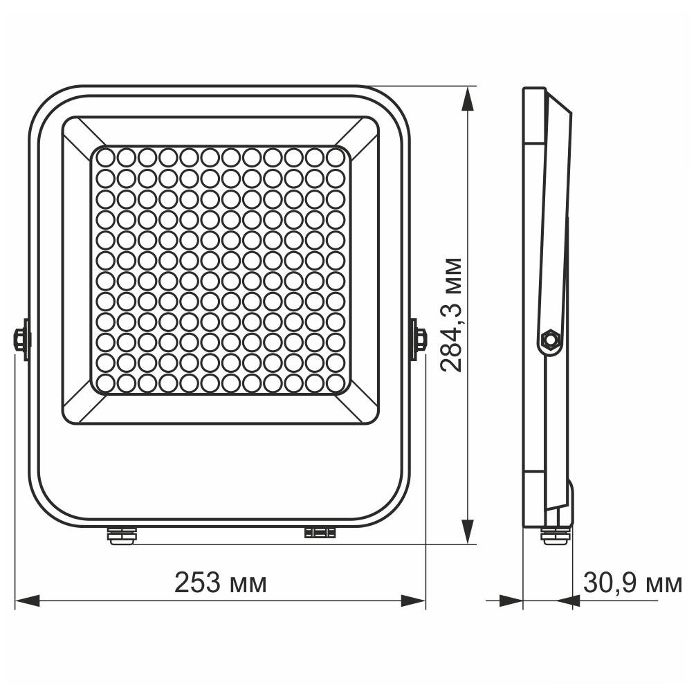 Прожектор VIDEX PREMIUM 100W 5000K 220V Серый VL-F2-1005G - фото 3