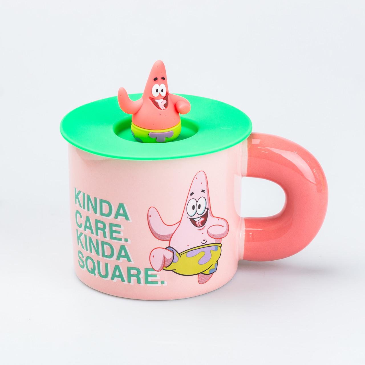 Чашка керамическая с крышкой Патрик Стар 400 мл (4451)