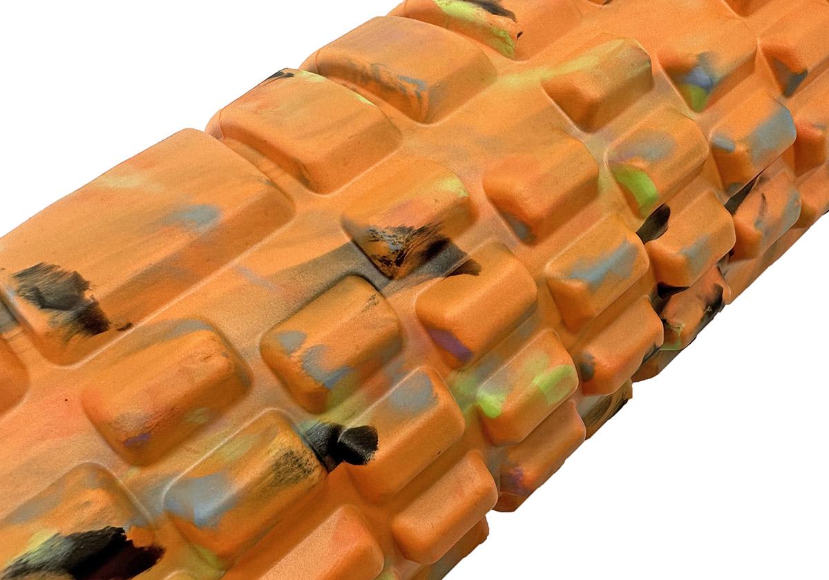 Массажный ролик EasyFit Grid Roller 33 см v.1.1 Multi Оранжевый (EF-2021-OR) - фото 3