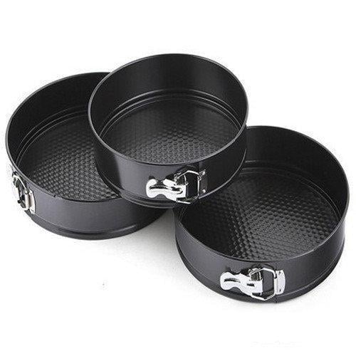 Набір роз'ємних форм для випічки Benson BN-1032 28/26/24 см із затискачами в наборі 3 шт.