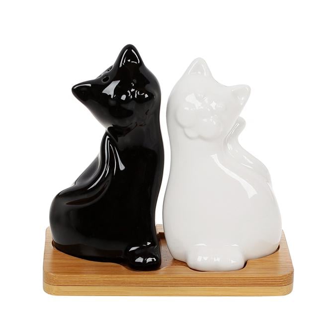 Набор для специй керамический Naturel Коты на подставке (31929)