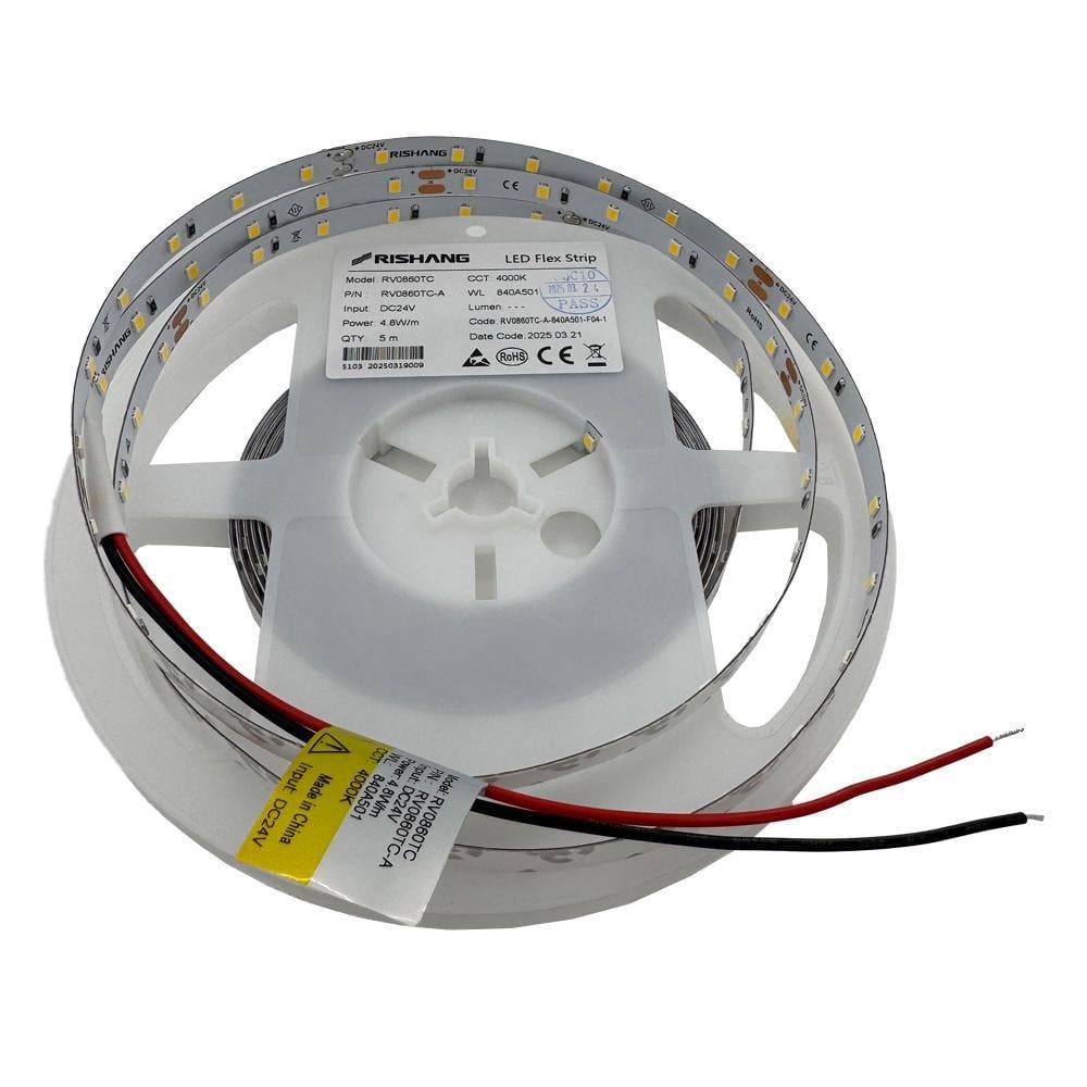 Светодиодная лента 2835-60-IP20-WW-8-24 RV0860TC-A 4000K (16998) Светодиодная лента 2835-60-IP20-WW-8-24 RV0860TC-A 4000K (16998)
