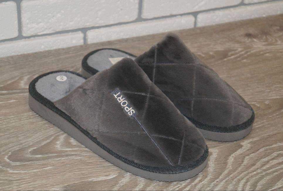 Тапочки комнатные Deshman р. 44/45 28 см Серый (31002-4445)