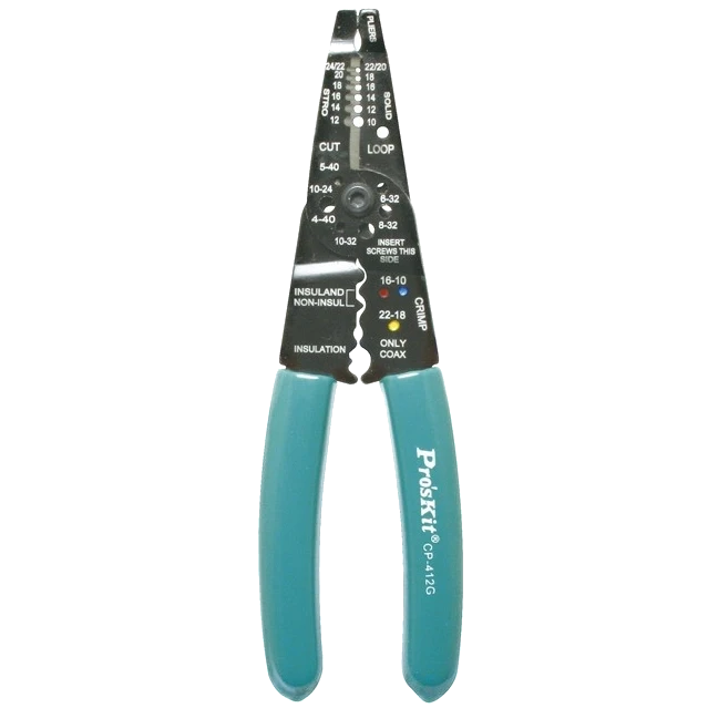 Кліщі для обжиму і зачистки Pro'sKit CP-412G (2983438976)